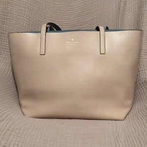 Light pink and blue reversible Kate spade tote